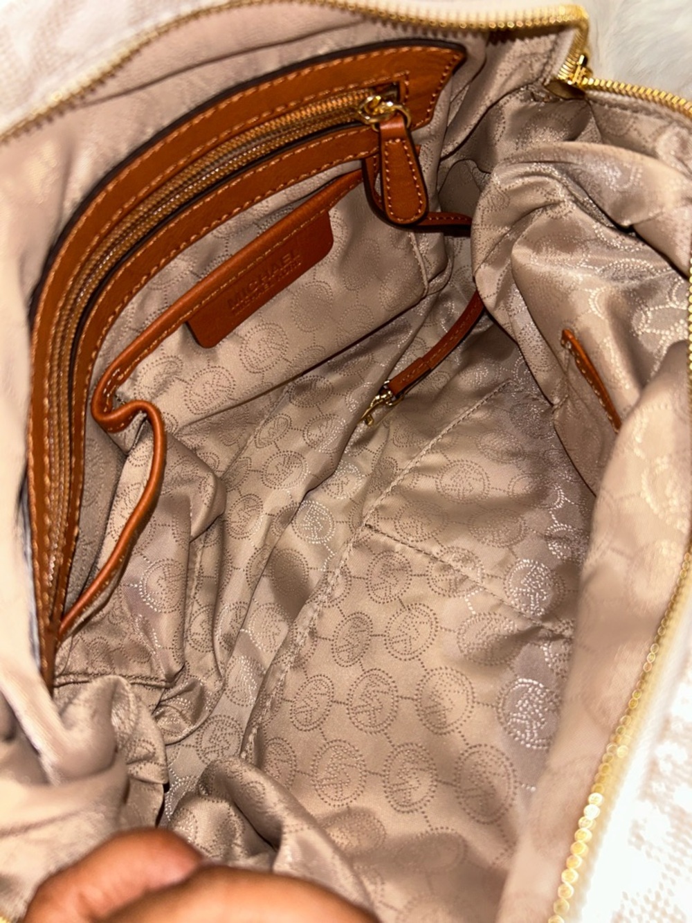 Michael Kors Fulton Monogram Logo Shoulder Bag - Picture 11 of 16